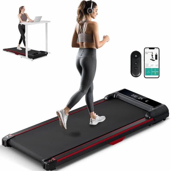 Walking Pad Treadmill with Remote Control LED Display Portable Treadmill Jogging Machine with 300 lbs. Weight Capacity
