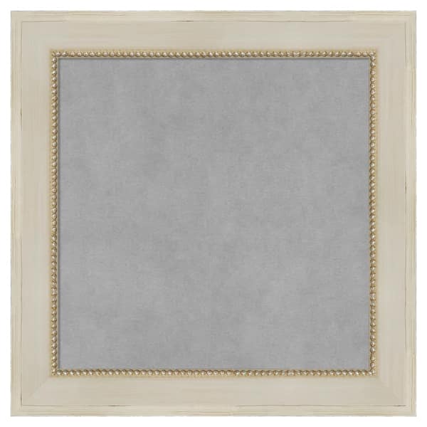 Amanti Art Parthenon Cream 20 in. x 20 in Framed Magnetic Board