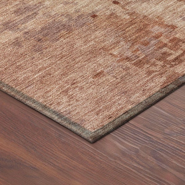 Chantille Machine Washable Indoor/Outdoor Abstract ACN2360 Copper 9 ft. x 12 ft. Area Rug