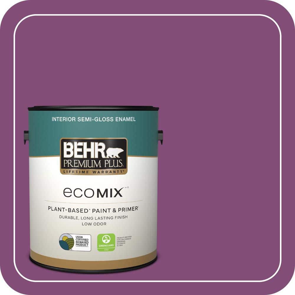 1 gal. #T15-12 Graphic Grape Semi-Gloss Enamel EcoMix Plant-Based Interior Paint & Primer price history on PriceWatchPro