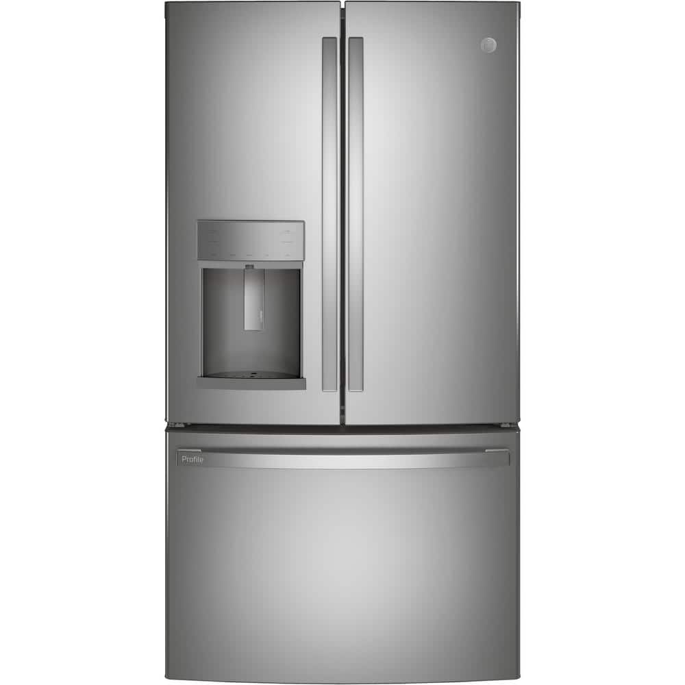 GE Profile 27.7 cu. ft. French Door Refrigerator with Hands-Free Autofill in Fingerprint Resistant Stainless Steel