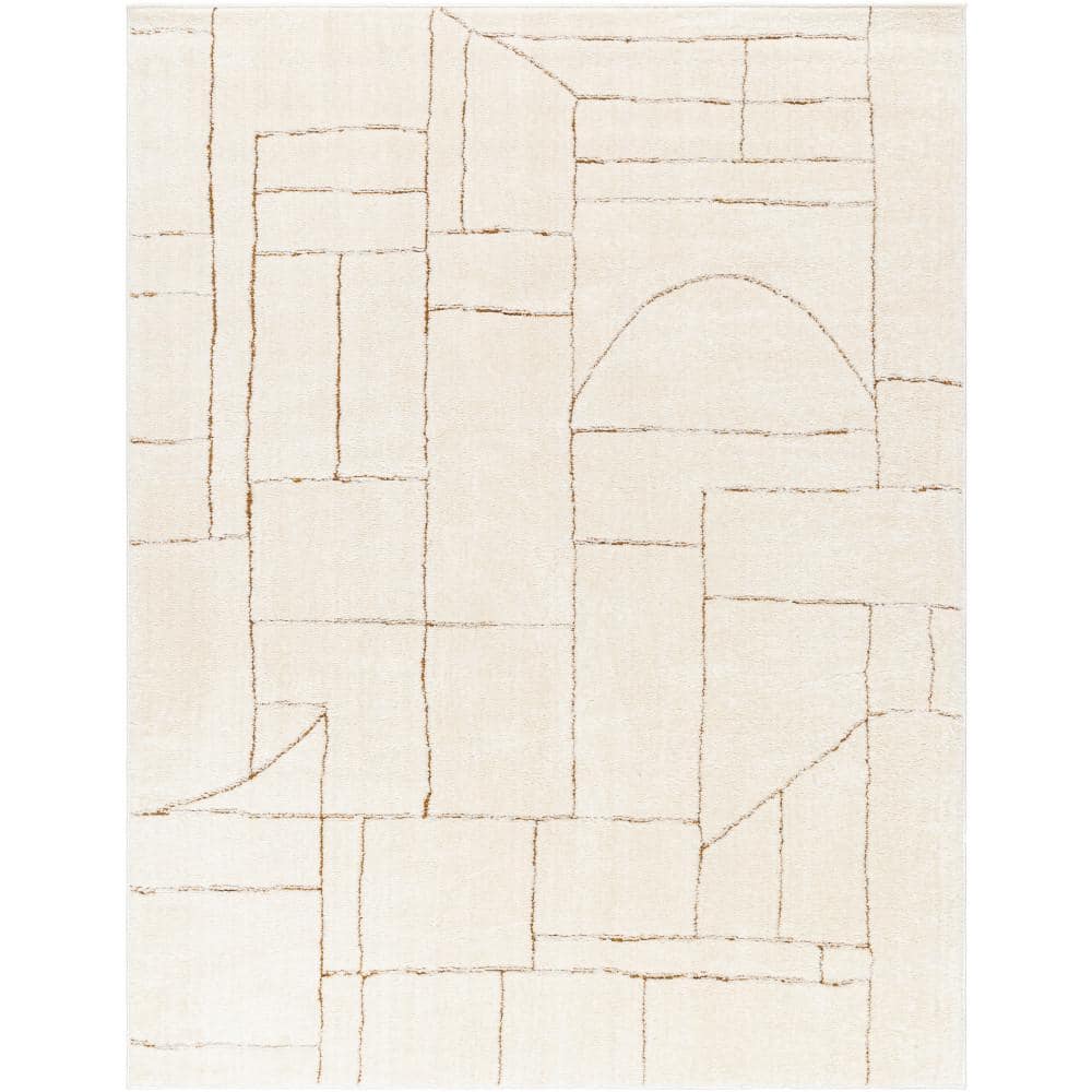 livabliss area rugs for living room  8x10 freud modern ivory rug  bedroom dining room home decor stain resistant carpet (7 10  x 10 )