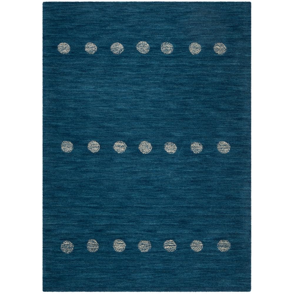 Himalaya Blue Hand-Knotted Wool 4' x 6' Area Rug