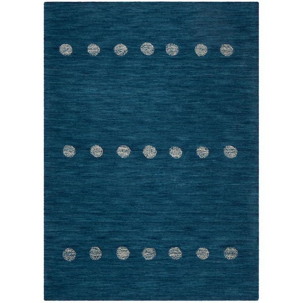 SAFAVIEH Himalaya Blue 4 ft. x 6 ft. Geometric Area Rug HIM590M-4 - The ...