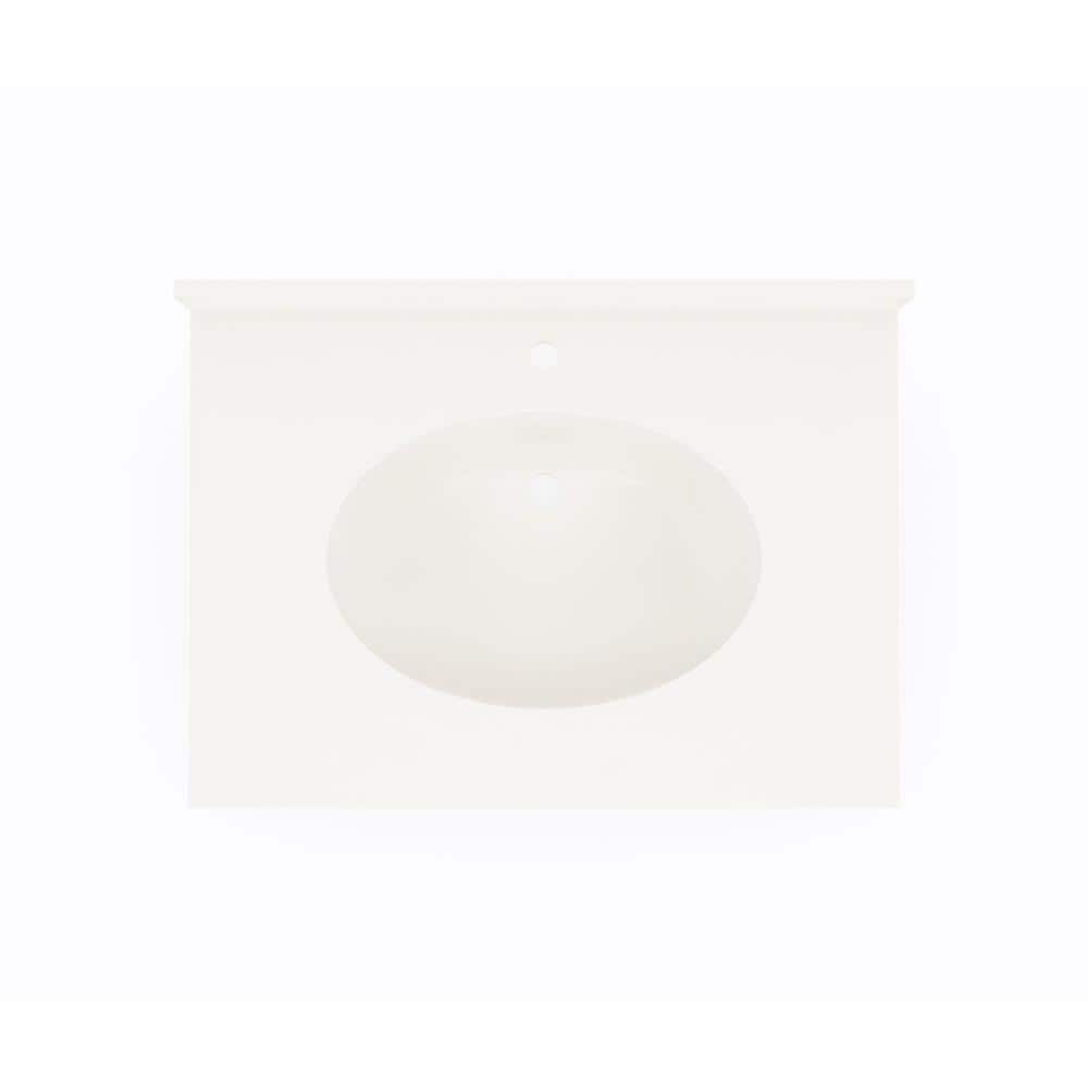 31'' Bisque Solid Surface Single Sink Vanity Top