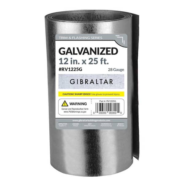 Gibraltar Building Products 6 in. x 25 ft. Aluminum Roll Valley Flashing  RV625A - The Home Depot