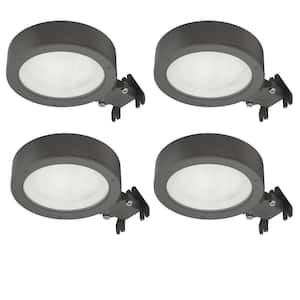 11 in. Bronze Outdoor Integrated LED Security Entrance Light Dusk to Dawn Color Changing 3500 Lumens (4-Pack)