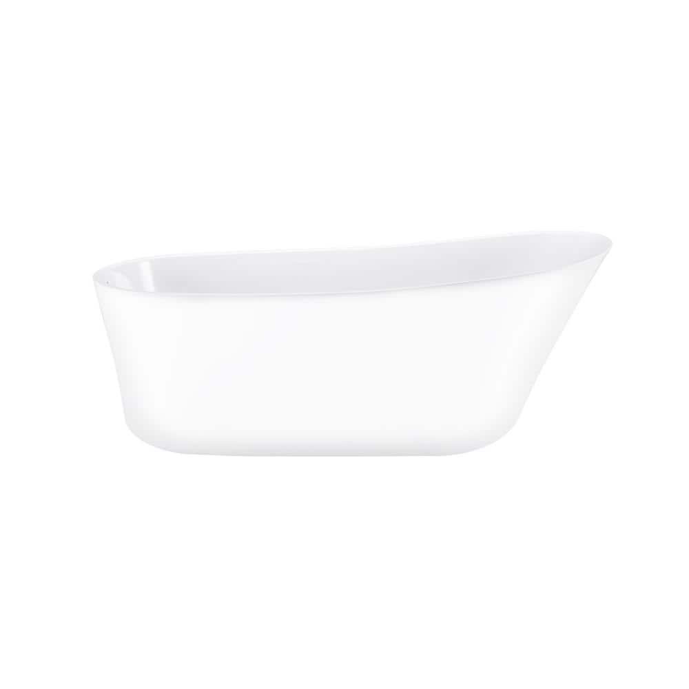 Sublime 67" White Acrylic Freestanding Soaking Bathtub