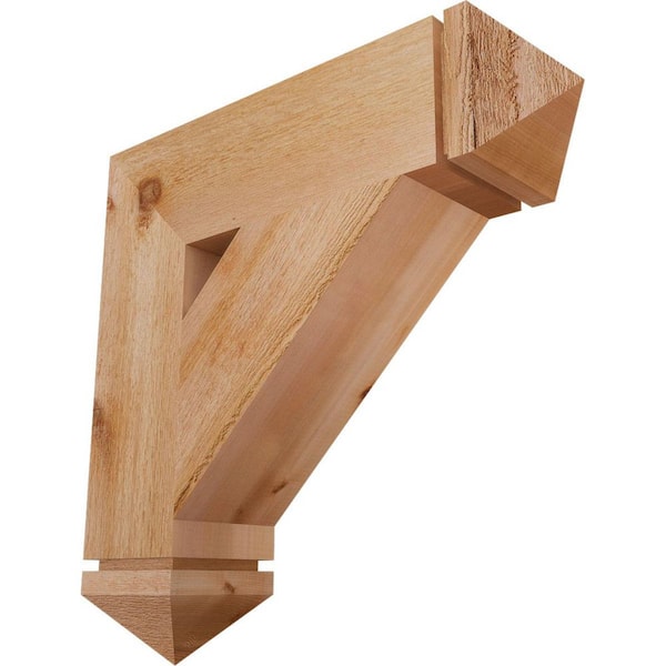 Ekena Millwork 6 in. x 24 in. x 24 in. Western Red Cedar Traditional Arts and Crafts Rough Sawn