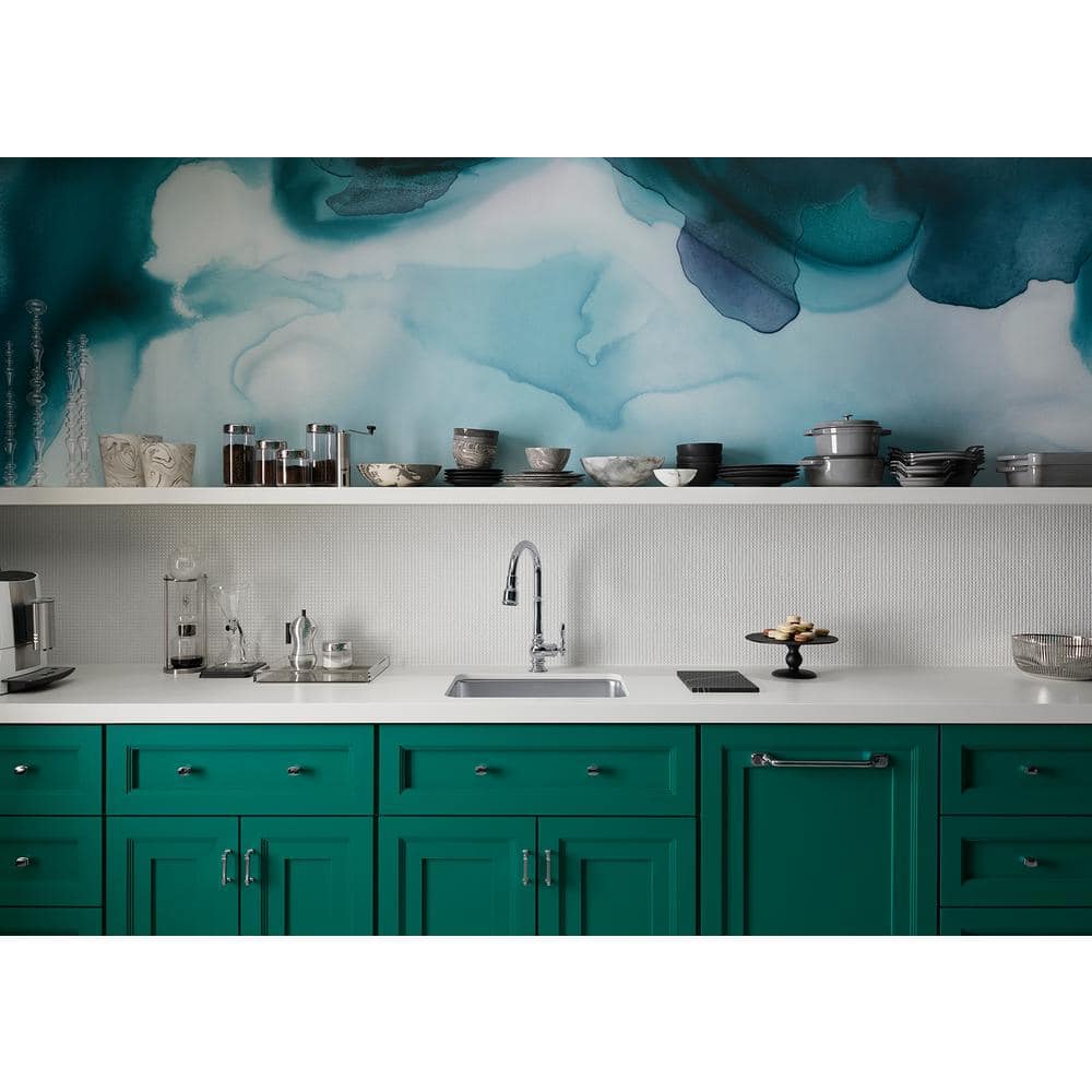 Polished Chrome Pull Down Single Handle Kitchen Faucet