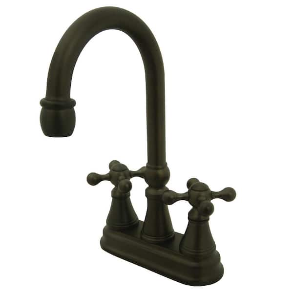 Kingston Brass Governor 2-Handle Deck Mount Gooseneck Bar Prep Faucets in Oil Rubbed Bronze