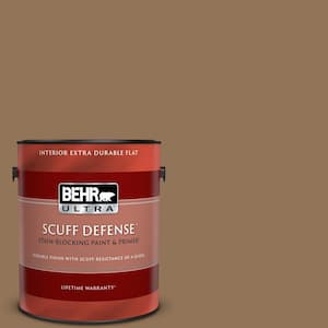 1 gal. #290F-6 Warm Earth Extra Durable Flat Interior Paint & Primer