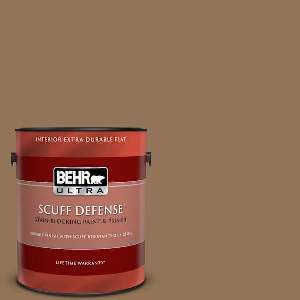 BEHR ULTRA 1 gal. #290F-6 Warm Earth Extra Durable Flat Interior Paint & Primer