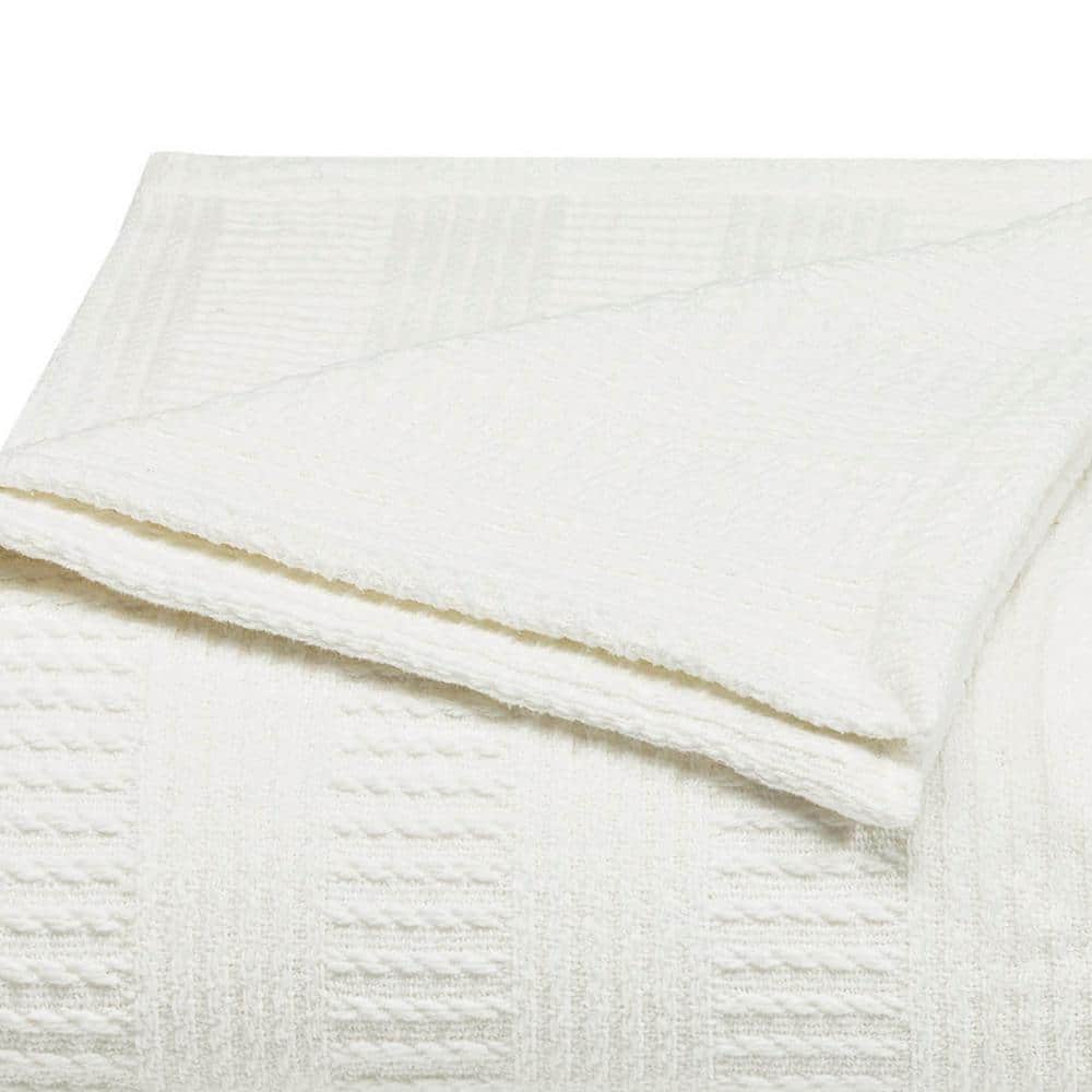 Nautical Stripe Soft Cotton Queen Throw Blanket, Machine Washable