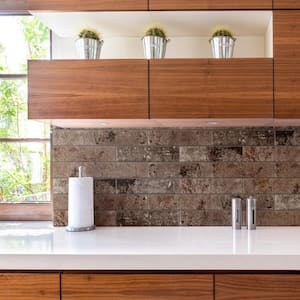 London Brown Glossy 3 in. x 12 in. Ceramic Wall Tile (5.72 sq. ft./Case)