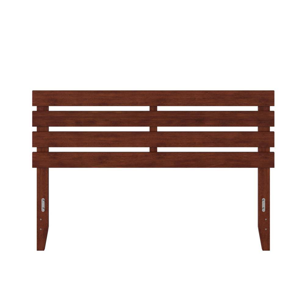 Oxford Walnut Queen Wood Headboard with USB Charger