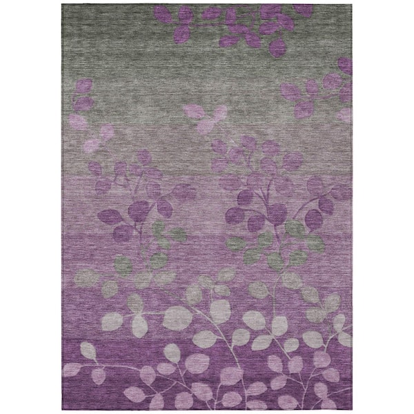 Chantille Machine Washable Indoor/Outdoor Abstract ACN1900 Purple 3 ft. x 5 ft. Accent Rug