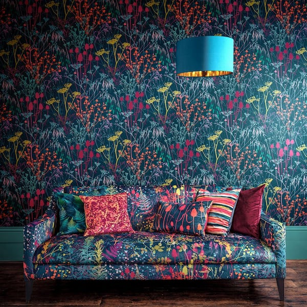 Clarissa Hulse Summer Border Rainbow Wallpaper