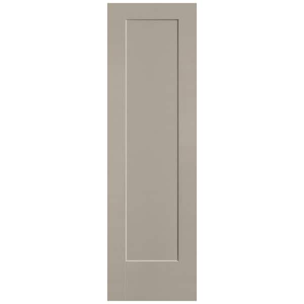Masonite 24 in. x 80 in. 1-Panel Lincoln Park Single Bore Solid Core Smoked Tan Molded Composite Interior Door Slab