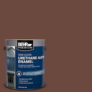 1 gal. #BXC-45 Classic Brown Urethane Alkyd Semi-Gloss Enamel Interior/Exterior Paint