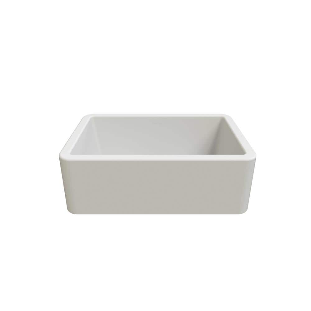 LaToscana 30 in. Farmhouse/Apron-Front Single Bowl White Quartz Kitchen ...