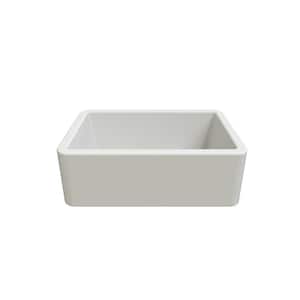 30 in. Farmhouse/Apron-Front Single Bowl White Quartz Kitchen Sink