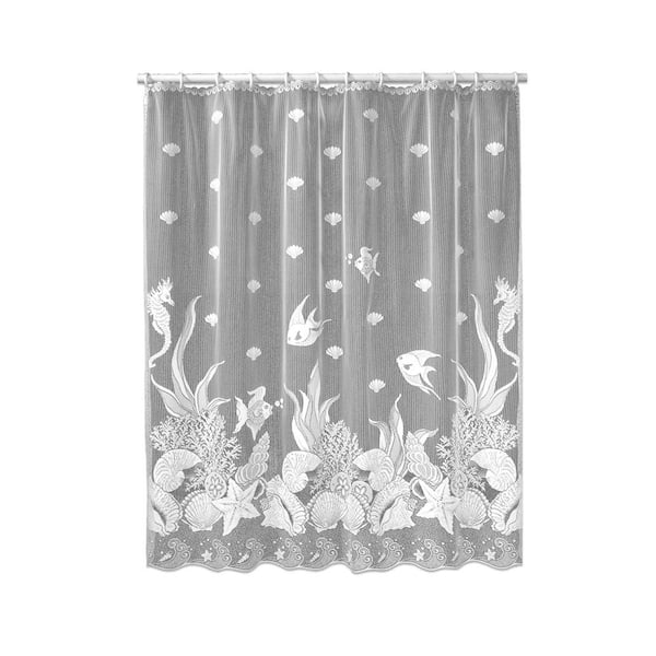 Heritage Lace Seascape 72 In W X, Lace Shower Curtains Sheer