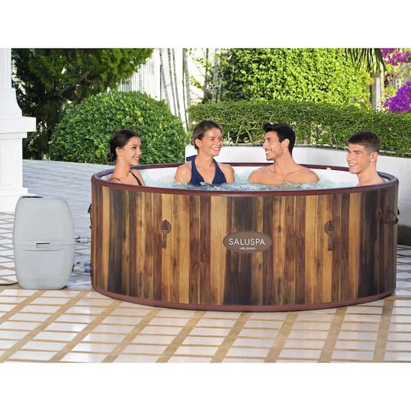 Bestway Helsinki SaluSpa 7-Person Inflatable The Tub Spa Depot AirJets, with 60026E-BW 180 Brown - Home Hot