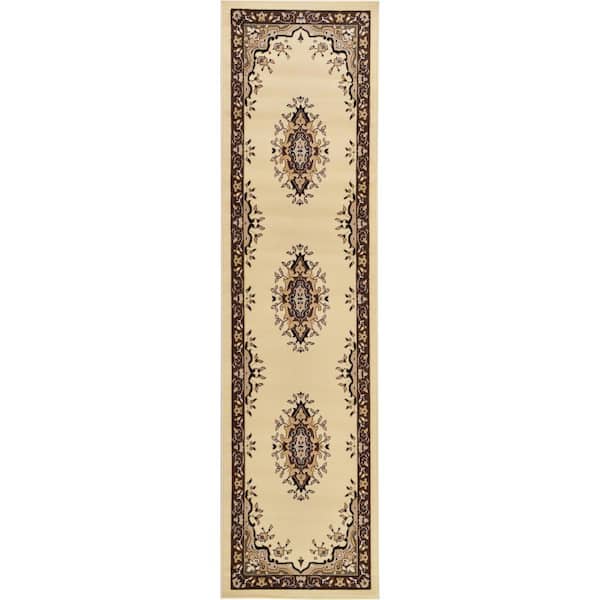 Unique Loom Reza Washington Ivory 2' 7 x 10' 0 Runner Rug