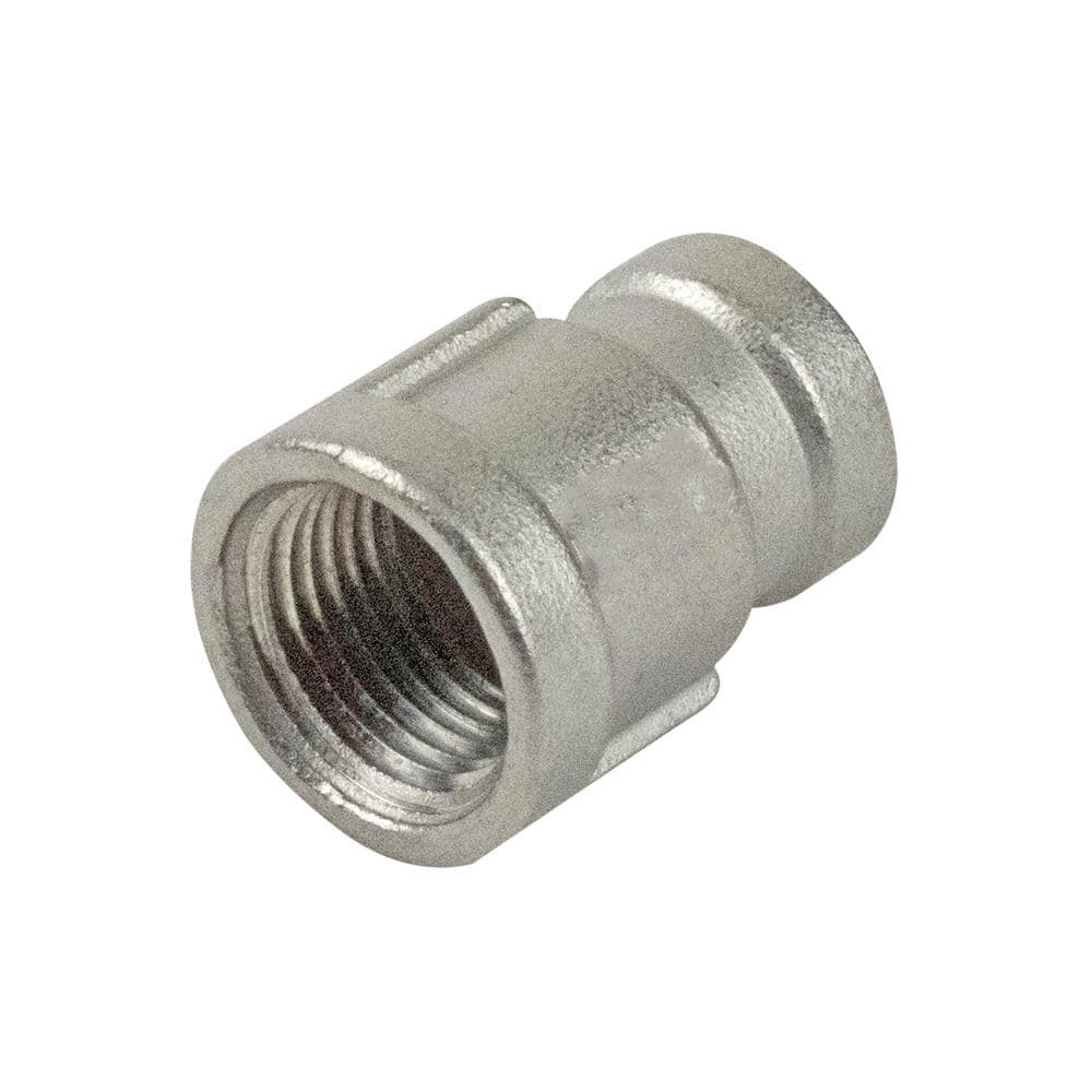 3/8 in. FIP x 1/4 in. FIP Stainless Steel Reducing Coupling Fitting 8Pack