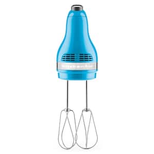 Ultra Power 5-Speed Crystal Blue Hand Mixer with 2 Stainless Steel Beaters