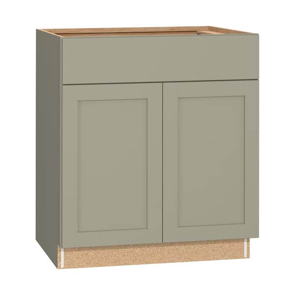 Westfield Dusk Gray Shaker Stock Assembled Base Kitchen Cabinet (30 in. W x 23.75 in. D x 35 in. H)