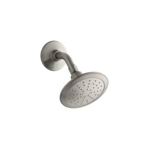 Alteo 1-Spray Patterns 5.7 in. Single Wall Mount Fixed Shower Head in Vibrant Brushed Nickel