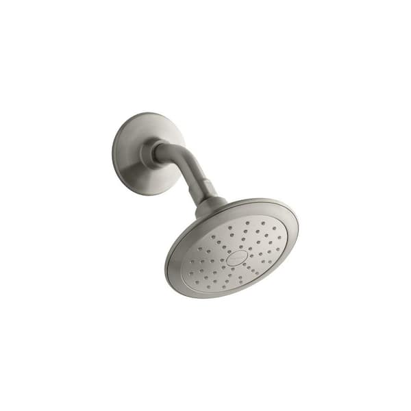 KOHLER Alteo 1-Spray Patterns 5.7 in. Single Wall Mount Fixed Shower Head in Vibrant Brushed Nickel