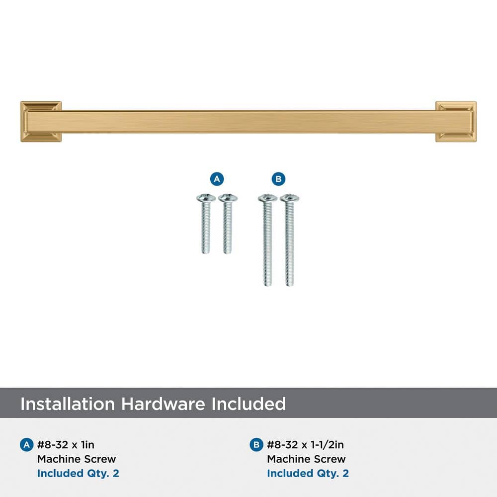 5pk Lintel 8-13/16 in. (224mm) Center-to-Center Champagne Bronze Bar Cabinet Pull