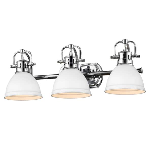 Golden Lighting - Duncan 8.125 in. 3-Light Chrome Vanity Light