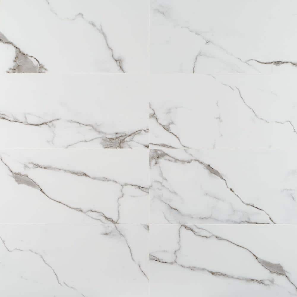 Saroshi Statuario Valley 11.81 in. x 23.62 in. Polished Porcelain Floor and Wall Tile (15.5 sq. ft./Case) price history on PriceWatchPro