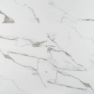 Saroshi Statuario Valley 11.81 in. x 23.62 in. Polished Porcelain Floor and Wall Tile (15.5 sq. ft./Case)