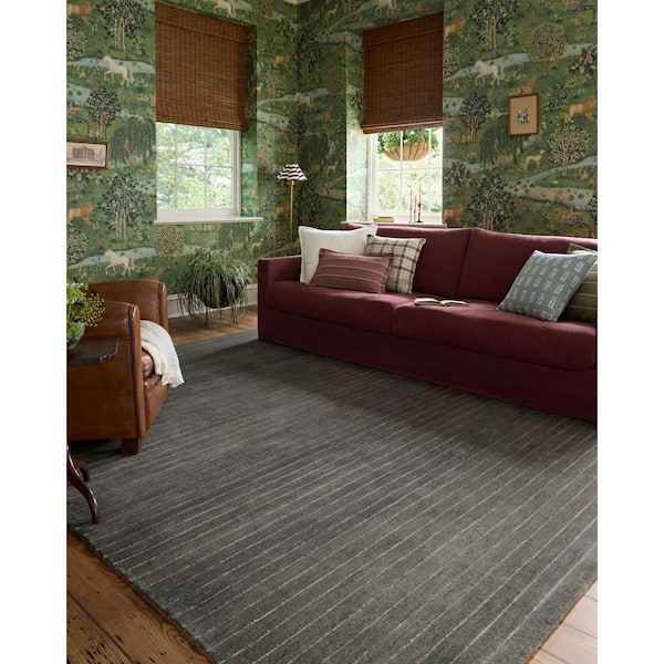 Loloi Chris Love Julia Henry Charcoal/Ivory 5 ft. x 7 ft. 6 in