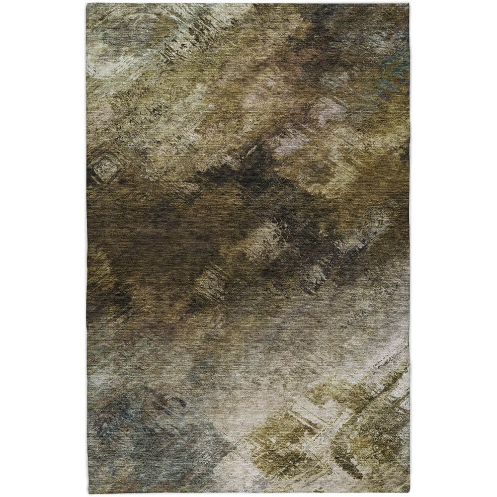 Dream Shag Premium Machine Washable Abstract ADS590 Chocolate 9 ft. x 12 ft. Area Rug price history on PriceWatchPro