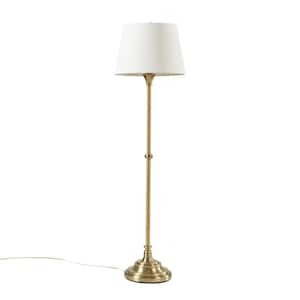 Aelorian 59 in. Antique Brass Standard Floor Lamp