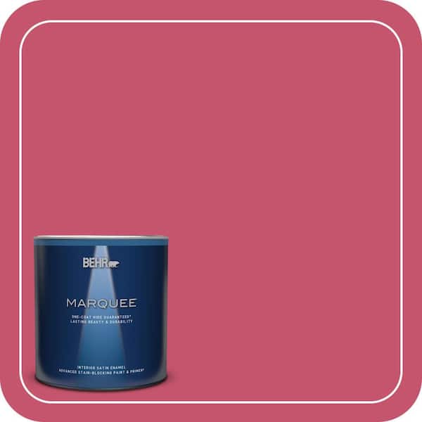 BEHR MARQUEE 1 qt. #120B-7 Tropical Smoothie Satin Enamel Interior Paint & Primer