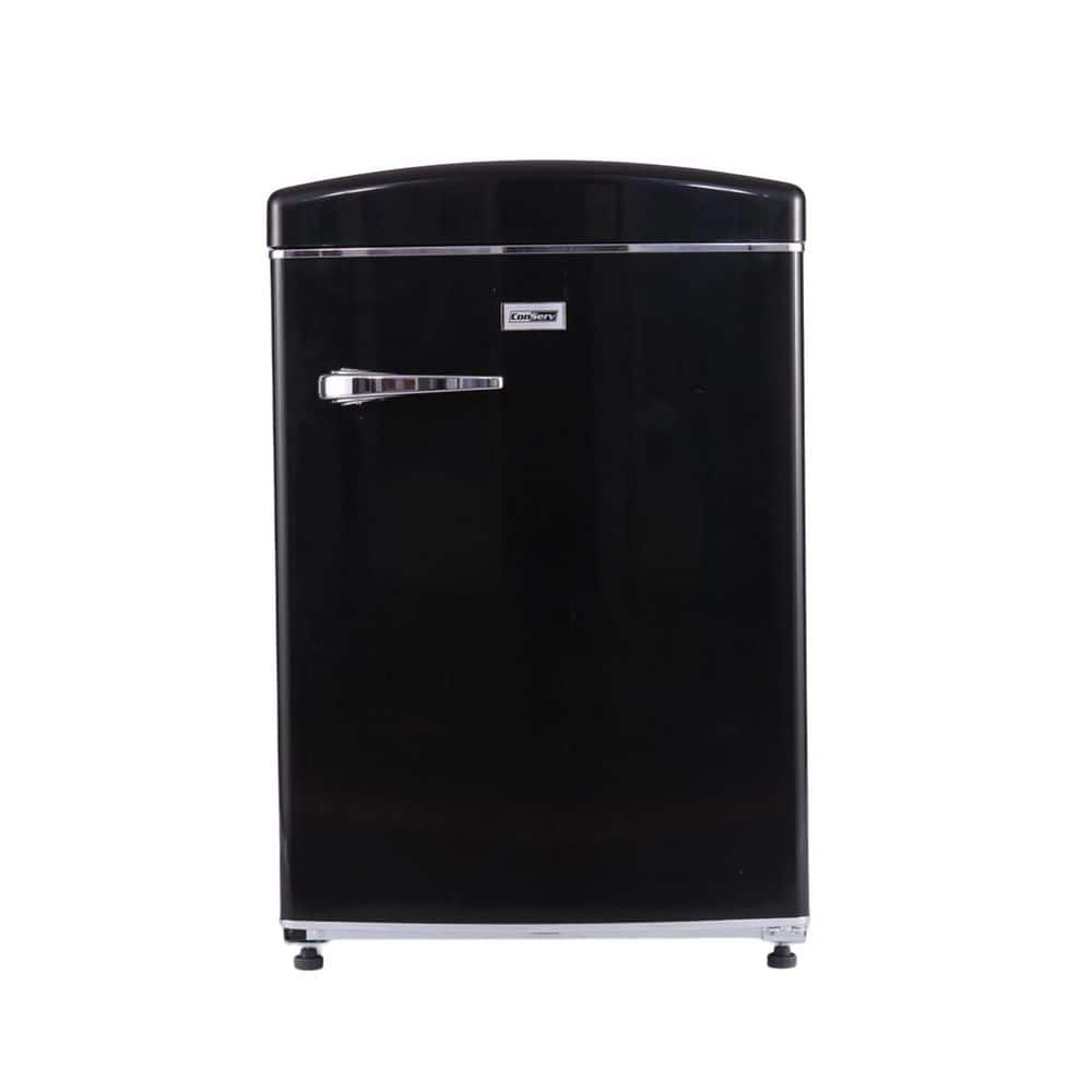 3.2 cu. ft. 110V Frost Free Retro Mini Refrigerator Convertible Freezer in Black