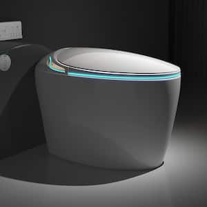 Elongated Smart Toilet 1.28 Gallons with Bidet Built in, Warm Water Sprayer and Dryer Automatic Flush in White