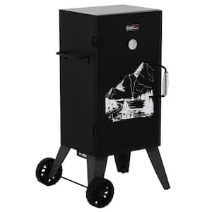 Analog Electric Smoker in Black With 3 Cooking Grates