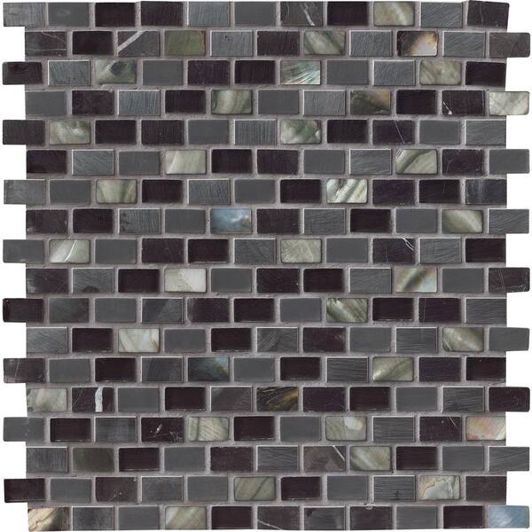 MSI Midnight Pearl 12.2 in. x 11.61 in. Mixed Glass Wall Tile (1 sq. ft./Each)
