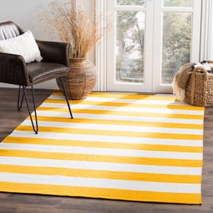Montauk Yellow/Ivory 8 ft. x 10 ft. Striped Area Rug