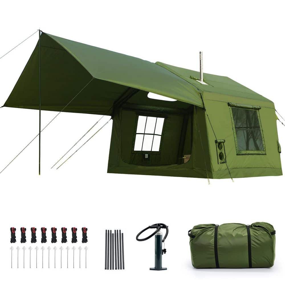 BOZTIY 4-6 Person Inflatable Camping Tent Easy Setup Blow Up Tent