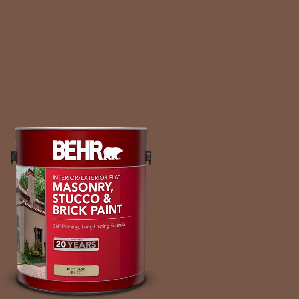 1 gal. #N250-7 Mission Brown Flat Interior/Exterior Masonry, Stucco and Bri