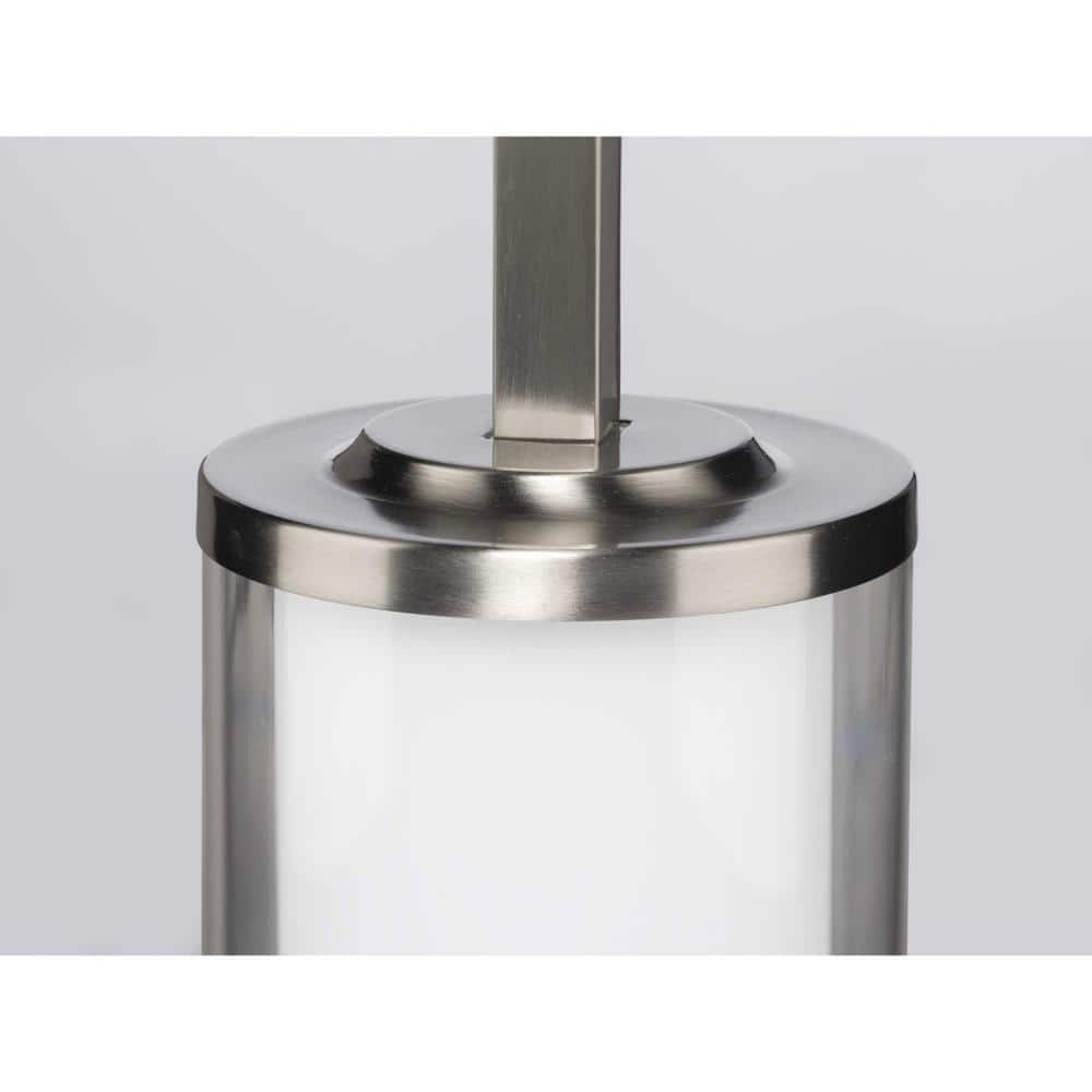 Coastal Elegance Brushed Nickel Mini-Pendant with Clear Glass Shade
